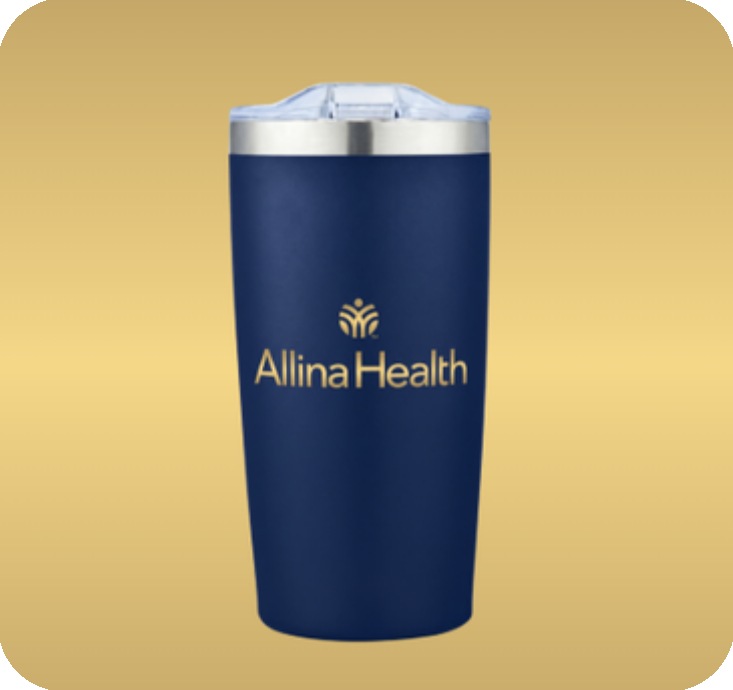 Allina Health branded tumbler